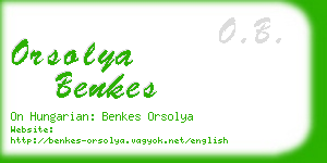 orsolya benkes business card